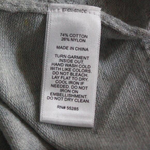 Express Grey Sweater with Silver Sequins Size Large - Picture 10 of 10